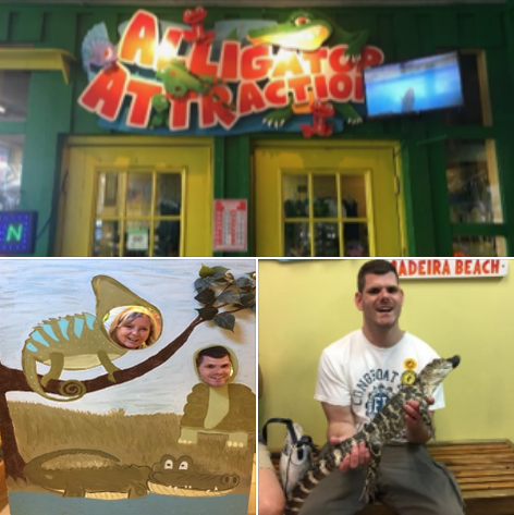 Christopher at Alligator Attractions, holding an alligator