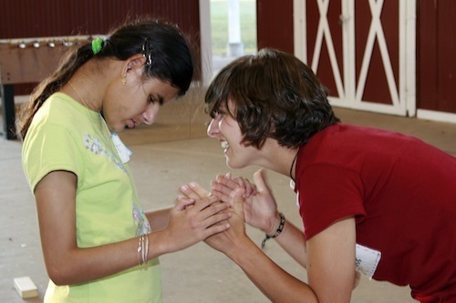 Tanya communicating with intervener.